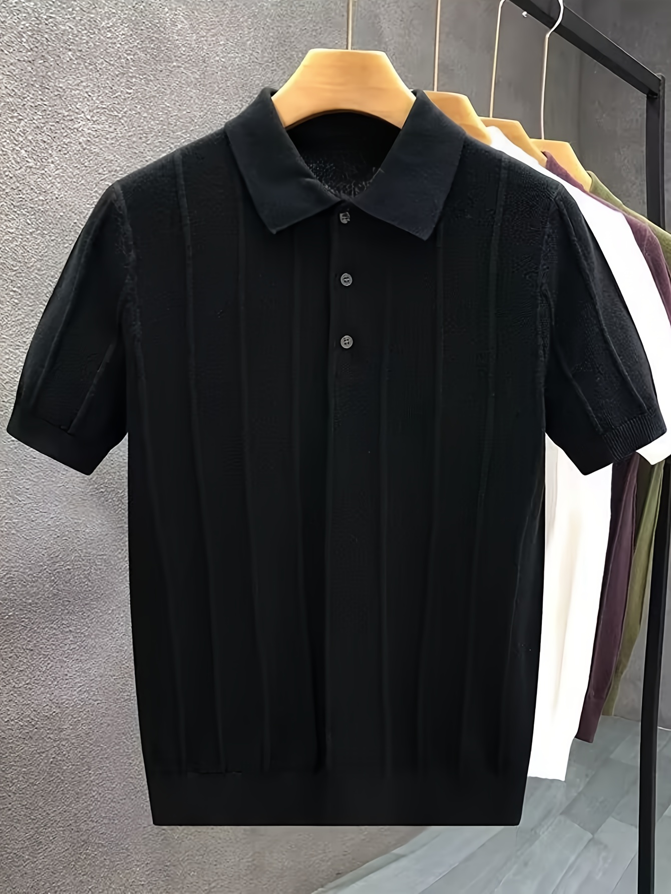 High-End Luxury Vertical Strip - Polo Shirt Pique review and price