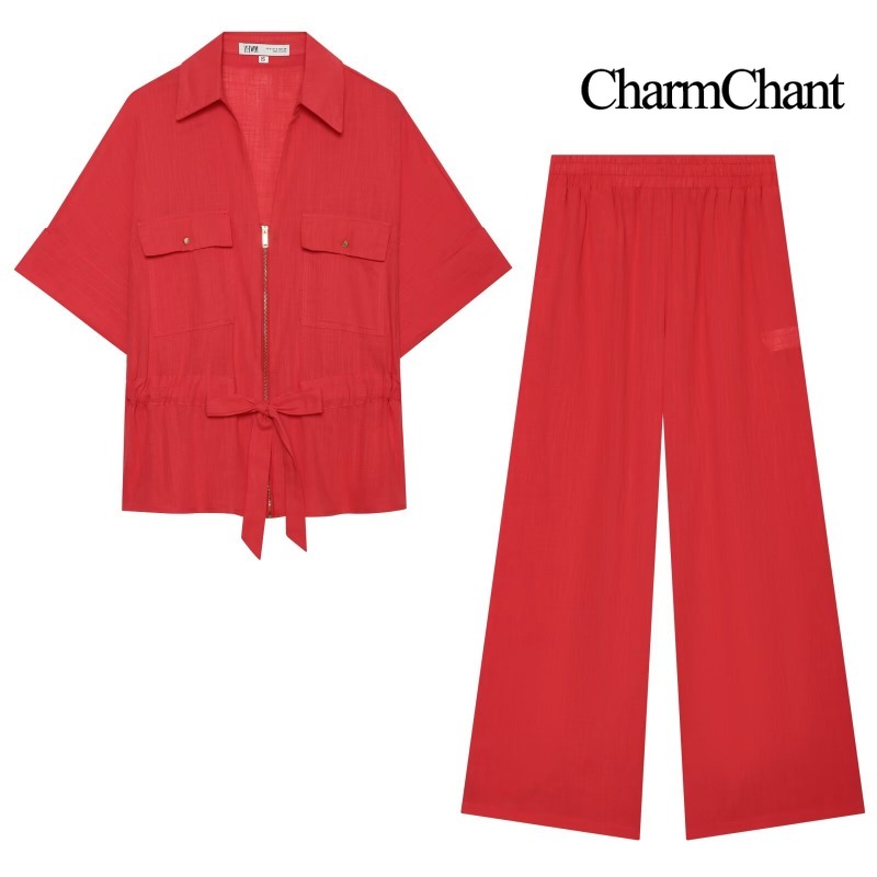 CHARMCHANT Women's Solid Linen - Short Linen Drawstring review and price