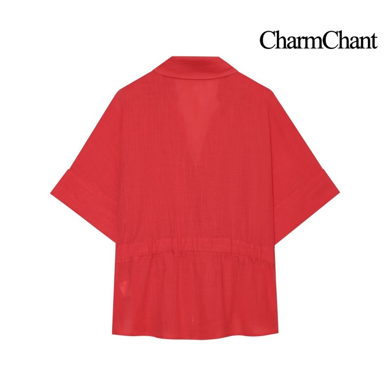 CHARMCHANT Women's Solid Linen - Short Linen Drawstring review and price