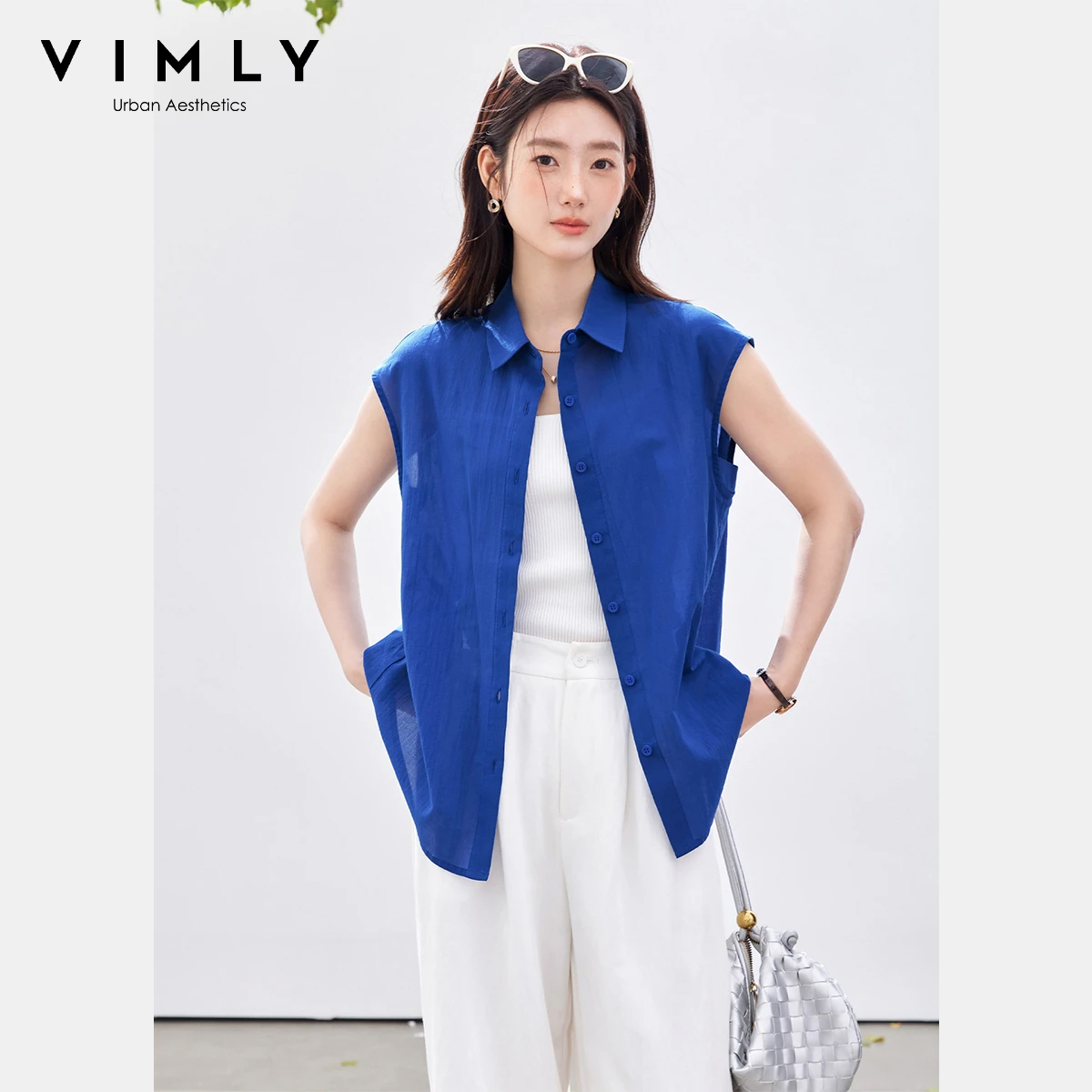 VIMLY Minimalist Office Sleeve - Shirt Camp Collar review and price