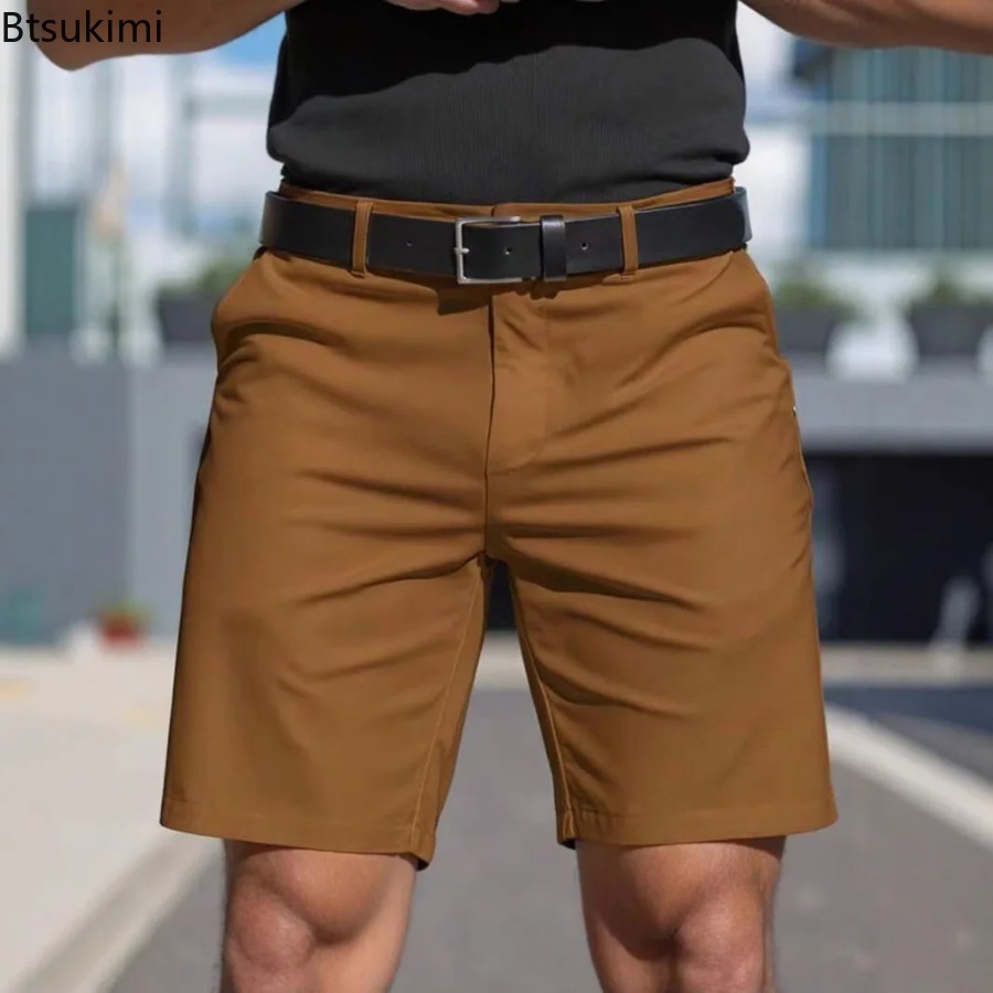 Summer New Mens Solid Slim Chi - Shorts Chino Slim review and price