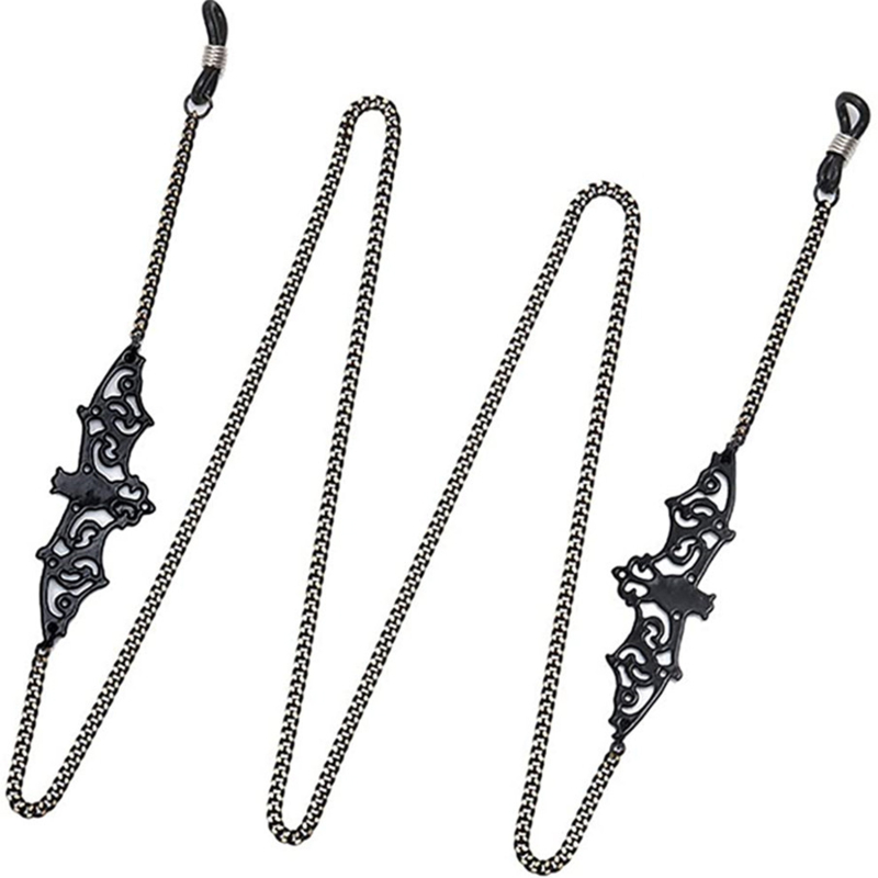 1-10PCS Gothic Bat Eyeglass Ch - Sunglass Retainer Cord review and price