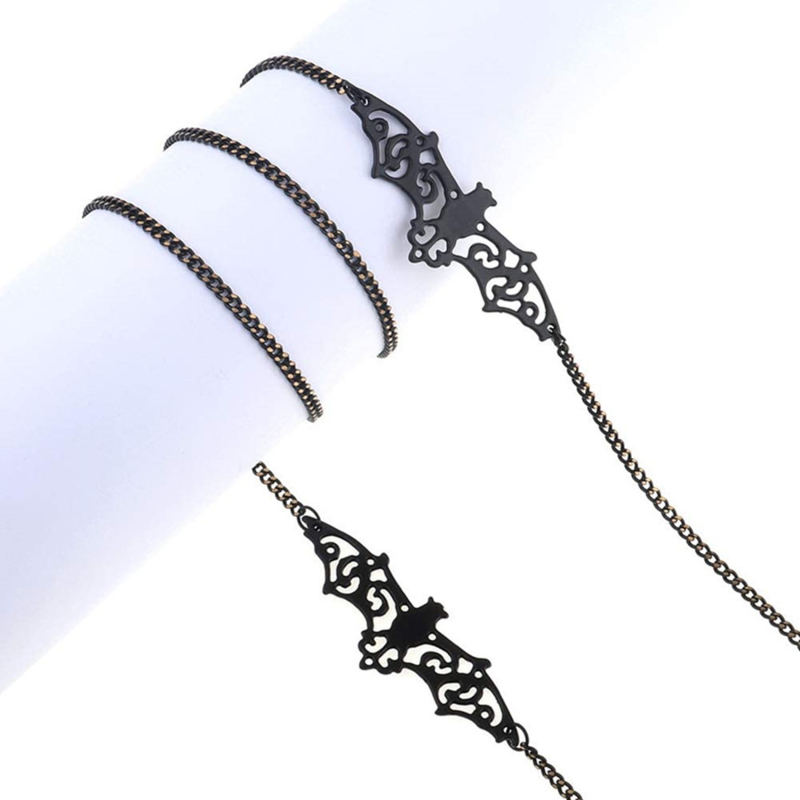 1-10PCS Gothic Bat Eyeglass Ch - Sunglass Retainer Cord review and price