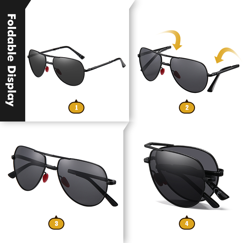 CoolPandas Fashion Folding Sun - Sunglasses Aviator Polarized review and price