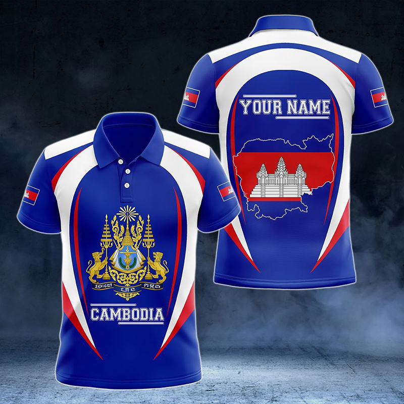 Custom Name Cambodia Flag Grap - Shirt Camp Collar review and price