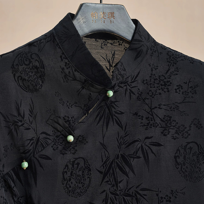 Retro Thin Shirt New Chinese S - Shirt Camp Collar review and price