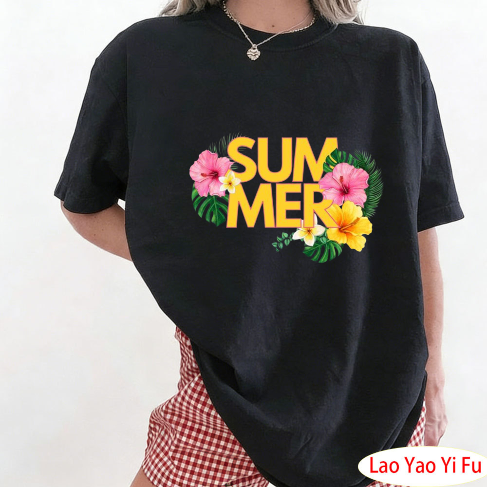 Summer Tropical Floral T-Shirt - Resort Shirt Floral review and price