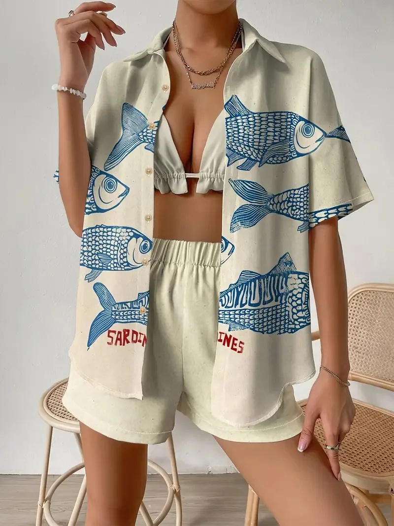 Fashion Print Beach Holiday 2- - Shirt Camp Collar review and price