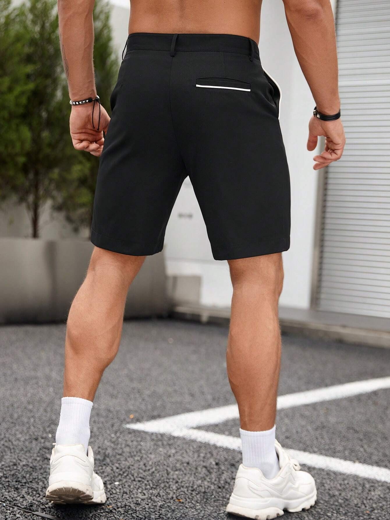 Men's Contrast Trim Chino Shor - Shorts Chino Slim review and price