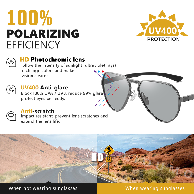LIOUMO Aluminum Magnesium Fram - Sunglasses Aviator Polarized review and price