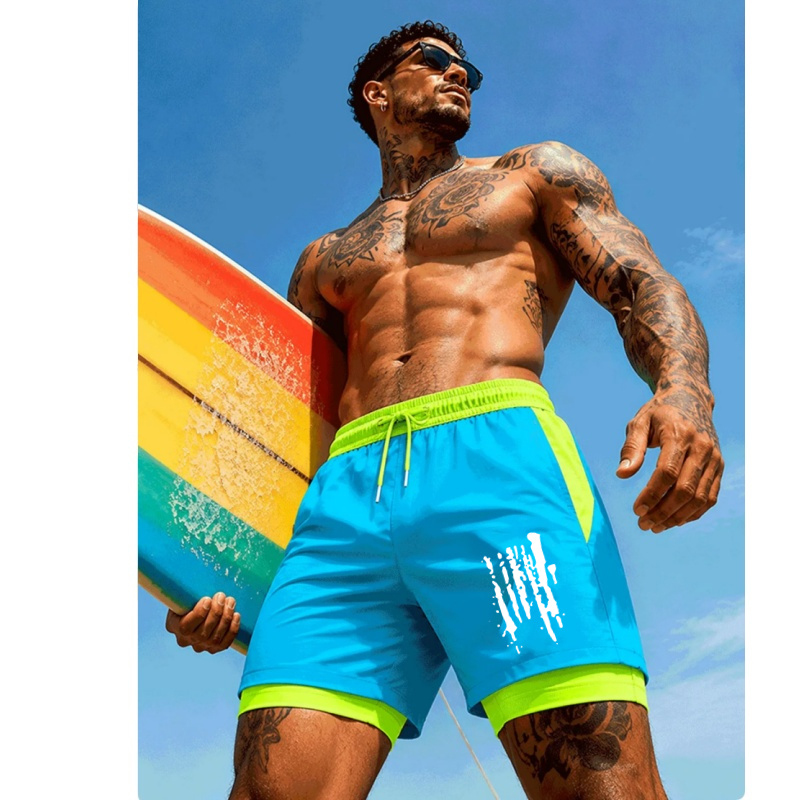Men'S Two-In-One Double Layer  - Trunks Board Surf review and price