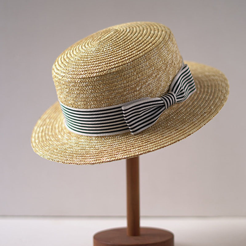 Wide Brim Boater Hats Flat Top - Bucket Hat Straw review and price