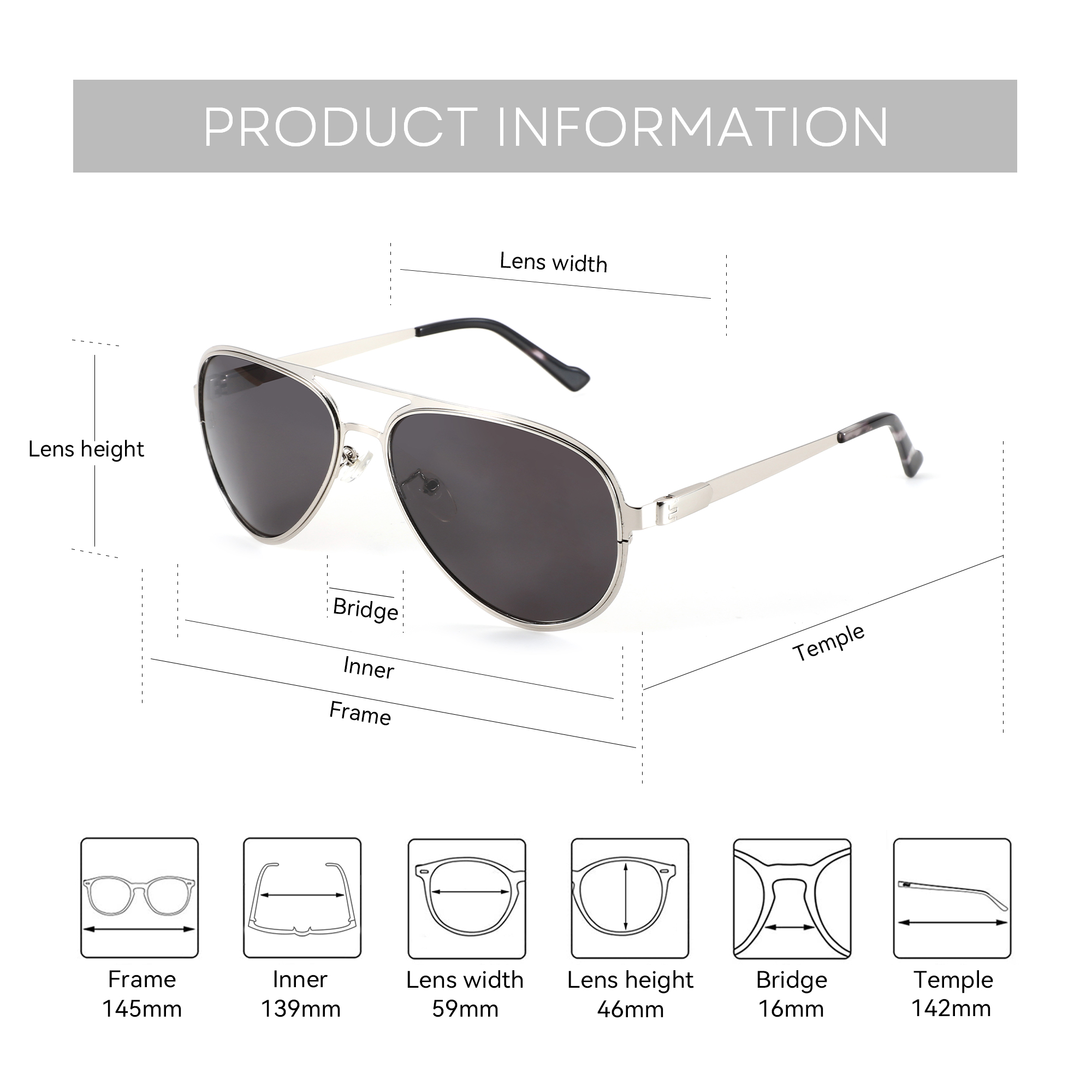 BLUEMOKY XL Size High Quilty M - Sunglasses Aviator Polarized review and price