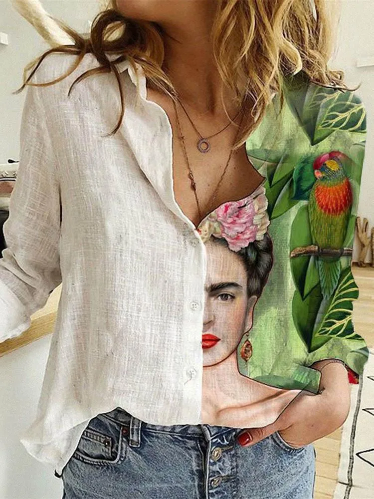 Women Spring And Autumn Long S - Shirt Camp Collar review and price