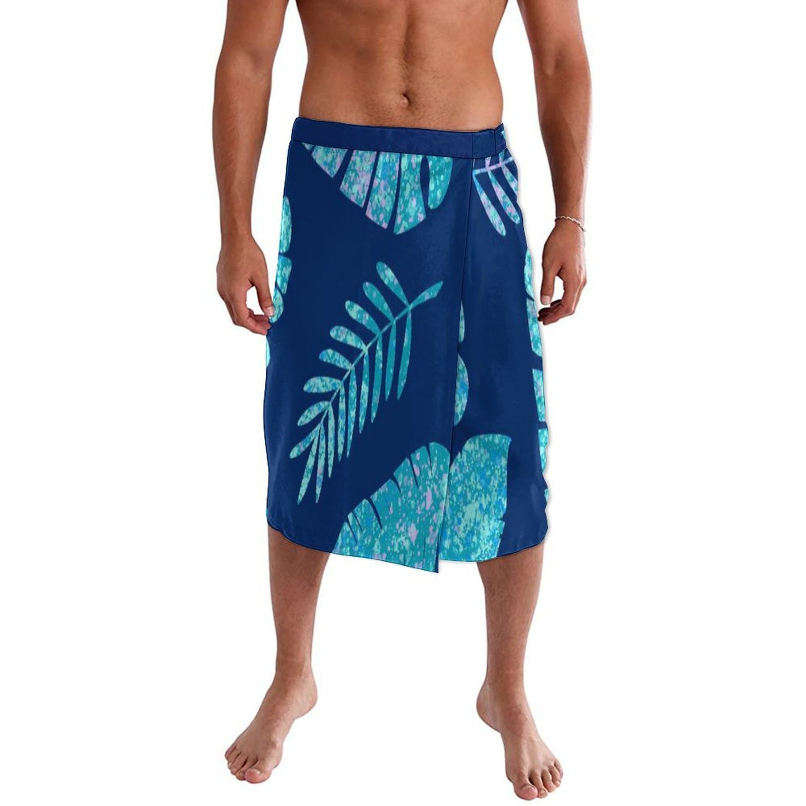 Blue Floral Polynesian Beach W - Sarong Men Wrap review and price