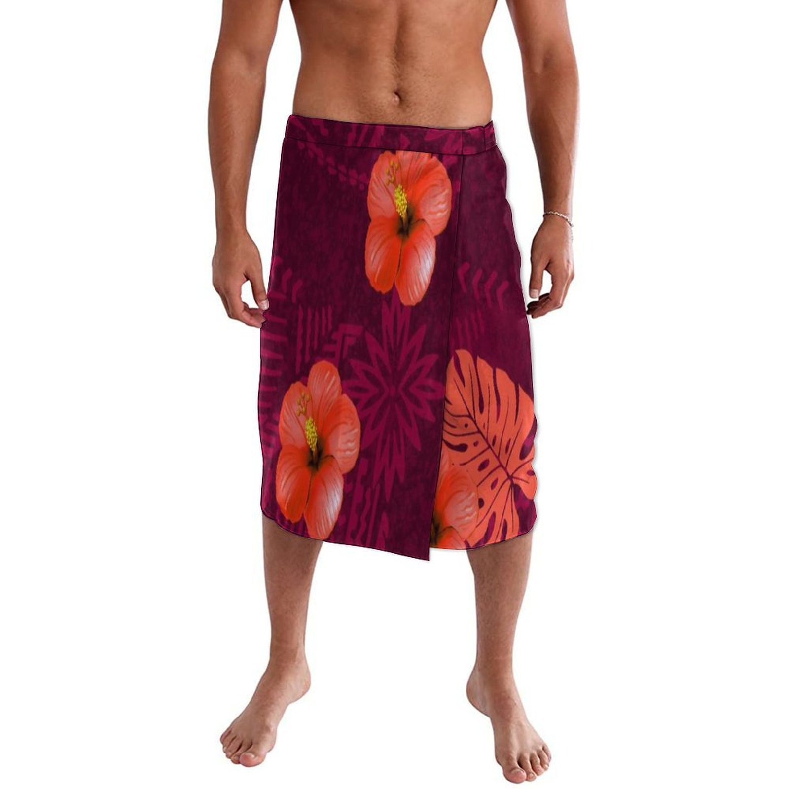 Blue Floral Polynesian Beach W - Sarong Men Wrap review and price